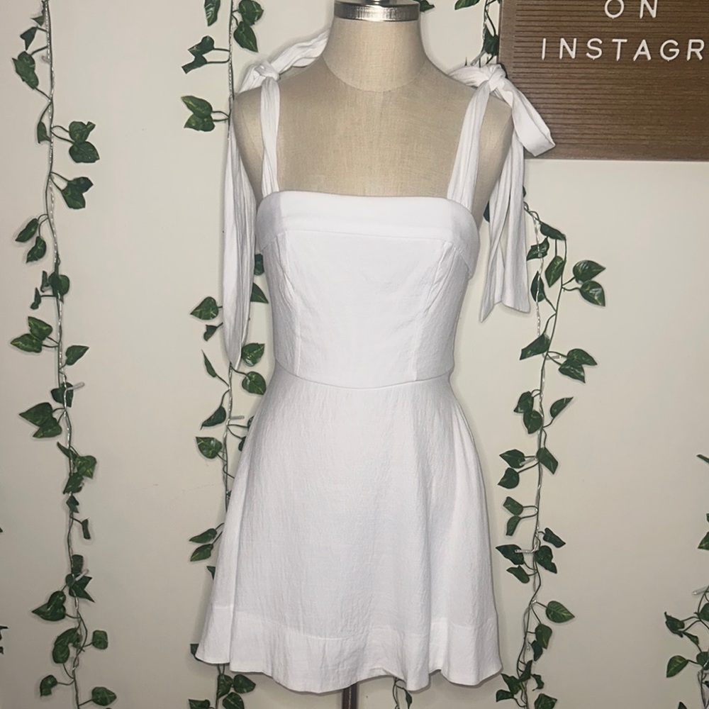 Blue Rain Bow Tie Strap Mini Dress With Pockets!!